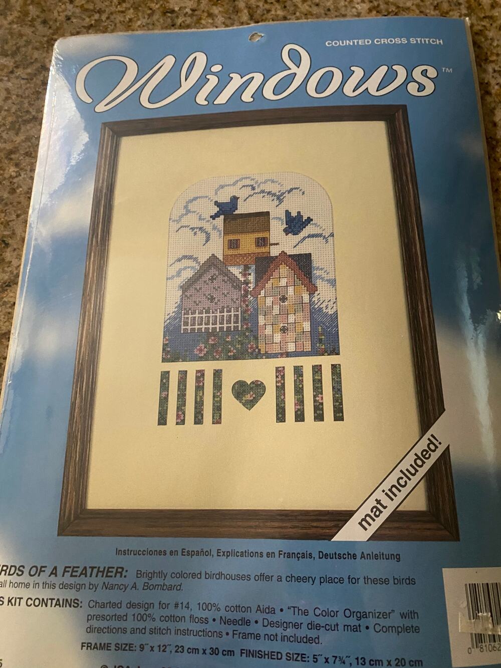 Vintage Cross Stitch Kit "Birds of a Feather" by Windows